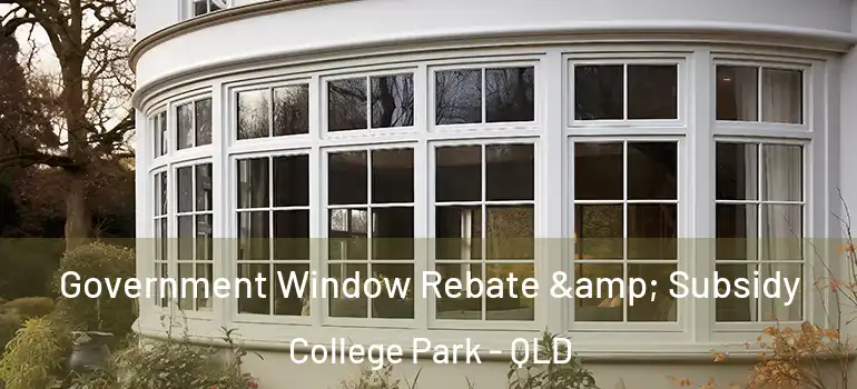 Government Window Rebate & Subsidy College Park - QLD