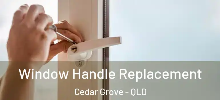 Window Handle Replacement Cedar Grove - QLD
