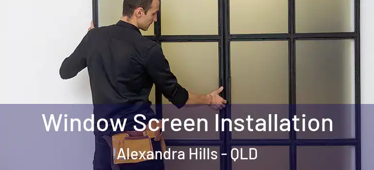 Window Screen Installation Alexandra Hills - QLD